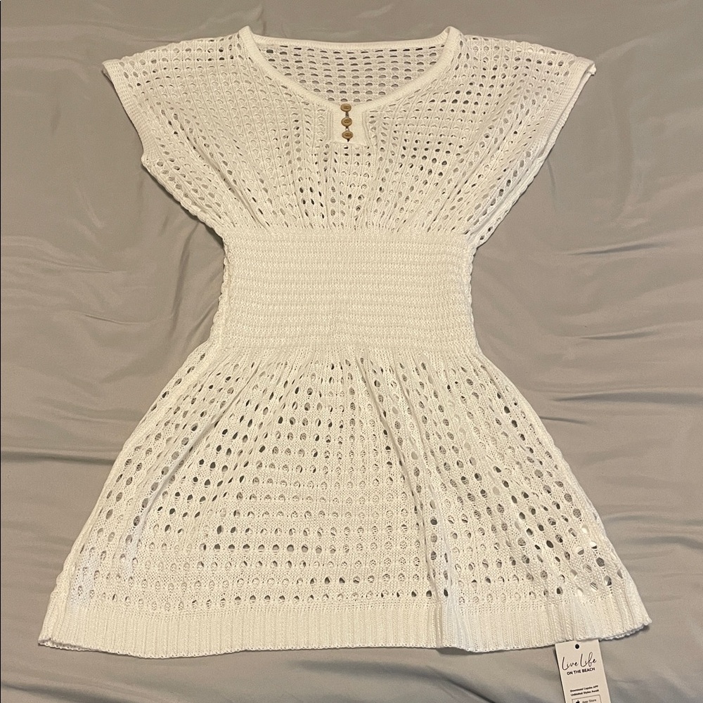 Cupshe Cream Knit Beach Cover-Up
